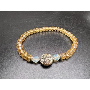 Peach Crystal Stretch Bracelet